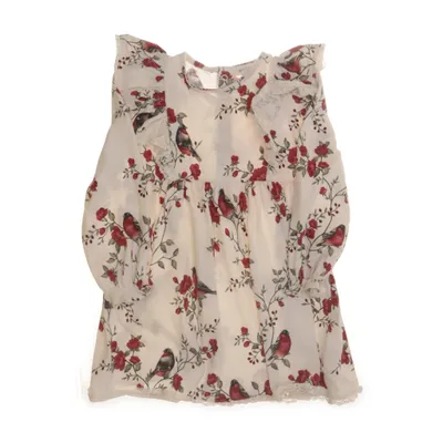 Klänning (Vit, Röd, Flerfärgad) från Newbie by KappAhl Bomull, Elastan