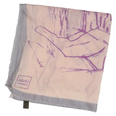 Sjal (Beige, Lila) Kashmir