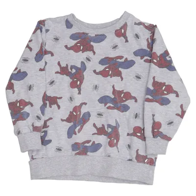 Sweatshirt (Grå, Flerfarvet) fra Marvel Spiderman Bomuld, Polyester