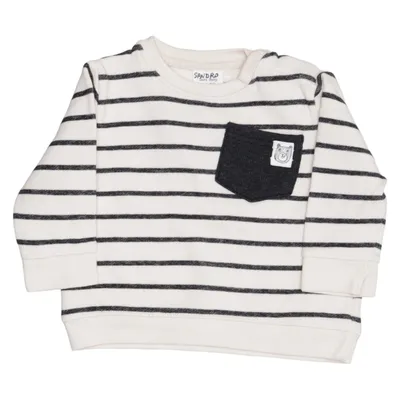Sweatshirt (Beige, Zwart) van Zara Baby Katoen, Elastaan