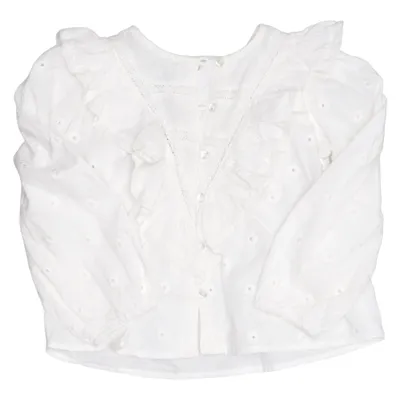 Blouse (White) from Zara Cotton