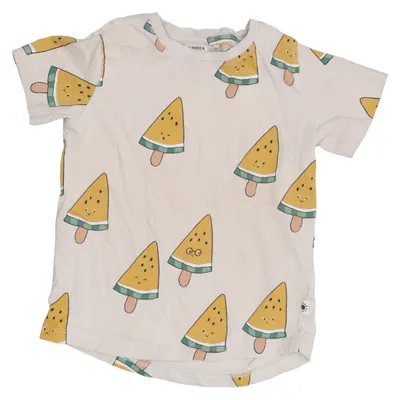 T-shirt (Beige, Multicolored) from Lindex Cotton