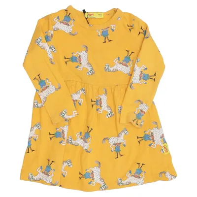Robe (Jaune, Multicolore) de Pippi Långstrump Coton, Élasthane