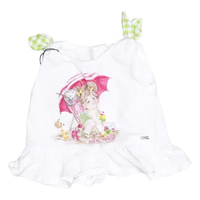 Dress (White, Multicolored) from Mayoral Cotton, Elastane