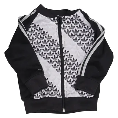 Träningsjacka (Svart, Vit) från Adidas Polyester