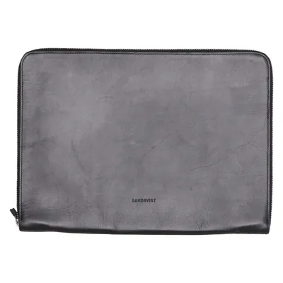 Computer bag (Black) from Sandqvist Leather, Polyester, Viscose