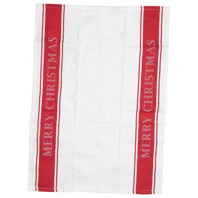 Kitchen towel (White, Red) from Rusta Home Cotton