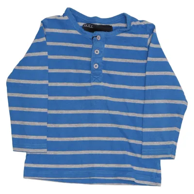 Henley shirt (Blue, Gray) from Skill Cotton