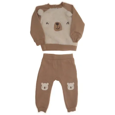 Loungewear (Beige, Hvid) fra Lupilu Bomuld, Genanvendt polyester