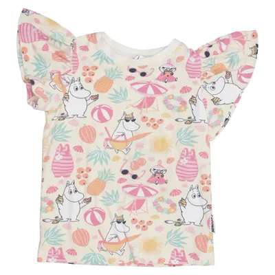 Top (Beige, Mehrfarbig) von Moomin by Martinex Baumwolle, Elasthan
