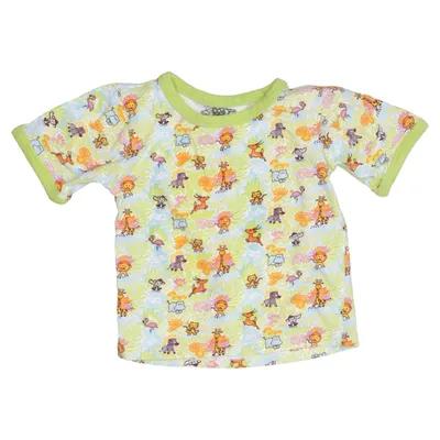 T-shirt (Groen, Meerkleurig) van Plastisock Katoen, Elastaan