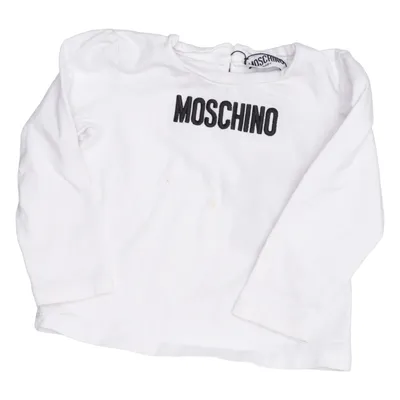 Long sleeve T-shirt (White) from Moschino Baby Cotton, Elastane, Polyester