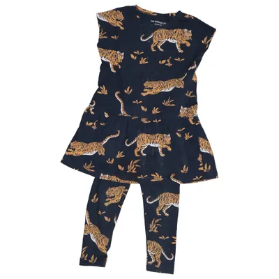 Set (Blau, Braun) von The Striped Cat Elasthan, Bio-Baumwolle