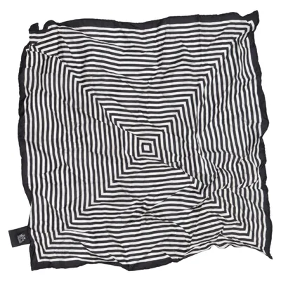 Handkerchief (Black, White) from Amanda Christensen Silk