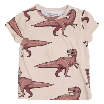 T-shirt (Beige, Brun) fra The Striped Cat Elastan, Økologisk bomuld