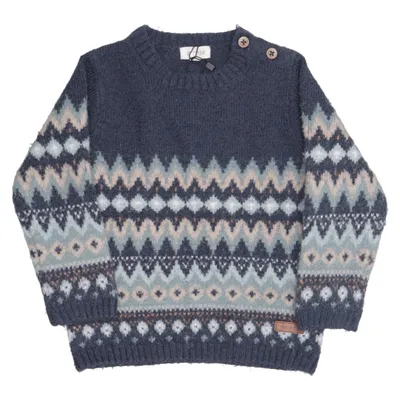 Sweater (Blå, Flerfarvet) fra Newbie by KappAhl Akryl, Elastan, Polyamid, Polyester, Uld