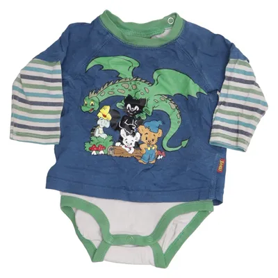 Body (Blå, Grön, Flerfärgad) från Bamse Bomull, Elastan