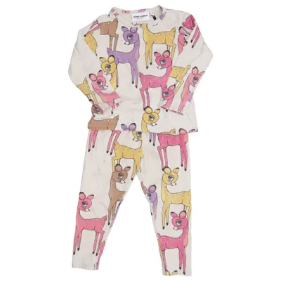 Pyjama (Beige, Meerkleurig) van Mini Rodini Katoen, Elastaan