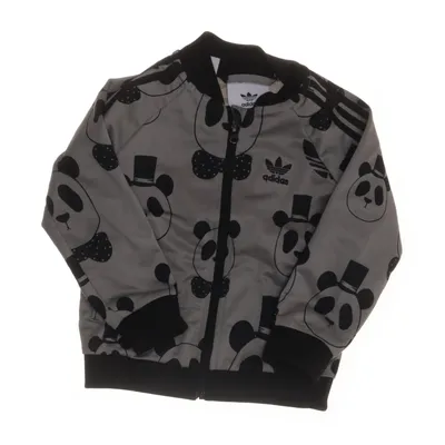 Träningsjacka (Grå, Svart) från Adidas Mini Rodini Återvunnen polyester