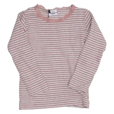 Långärmad t-shirt (Rosa, Vit) från Hust and Claire Bomull, Elastan, Metallfiber, Polyester