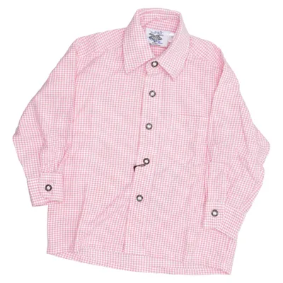 Chemise (Rose, Blanc) de Isar-Trachten Coton