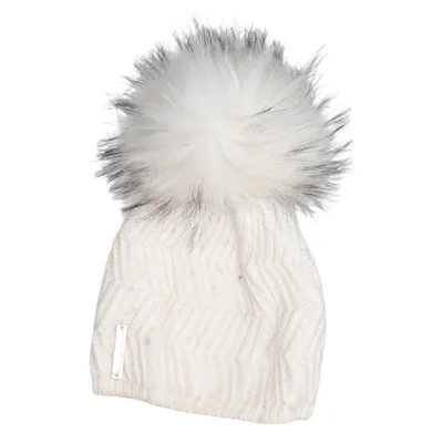 Tophue (Hvid) fra Honey & Lemon Angora, Kunstpels
