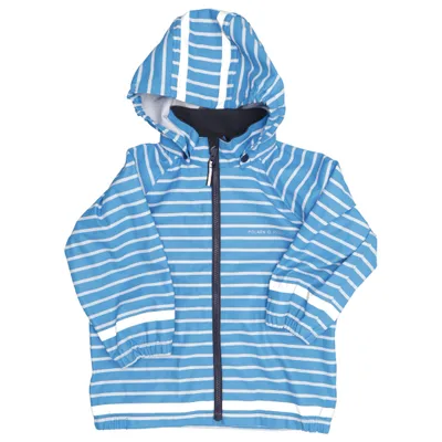 Rain jacket (Blue, White) from Polarn O. Pyret Polyester, Polyurethane