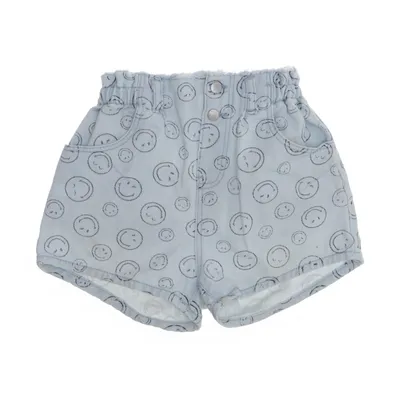 Denim shorts (Blue, Pink) from Zara x Smiley World