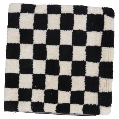 Sierkussensloop (Checkered Wool Cushion) van HK Living Katoen, Linnen, Polyester, Wol