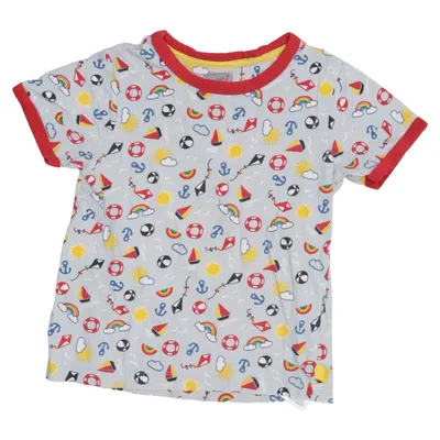 T-shirt (Blå, Flerfarvet) fra Little Bird Bomuld, Elastan