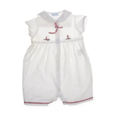 Sparkdräkt (Vit, Röd) från Jacadi Bomull