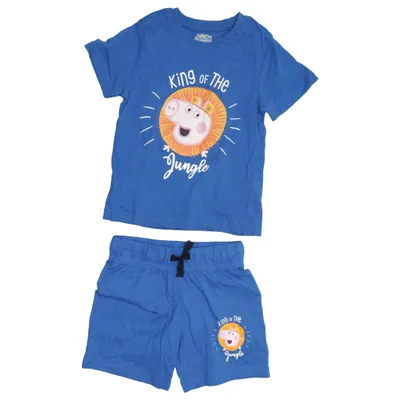 Set (Blauw) van Peppa Pig Katoen