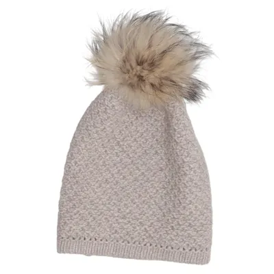 Tophue (Beige) fra Inverni Kashmir, Pels, Merinould