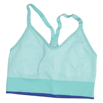 Sport-bh (Turquoise) van Pierre Robert Elastaan, Polyamide, Gerecycled polyester