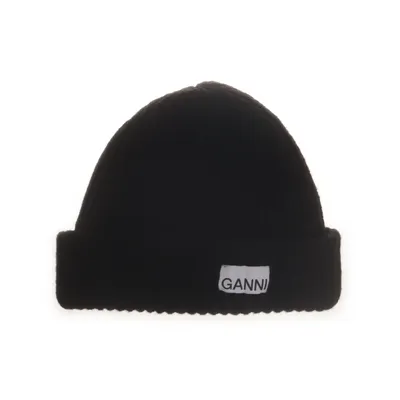 Beaniehue (Sort) fra Ganni Polyamid, Uld
