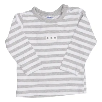 Long sleeve T-shirt (Gray, White) from Dirkje Cotton, Elastane