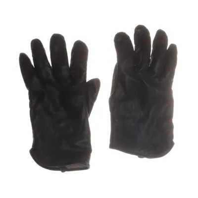 Leather gloves (Black) from Handskmakaren Wool
