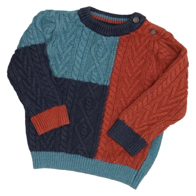 Trui (Blauw, Bruin, Meerkleurig) van Next Acryl, Organisch katoen, Polyester