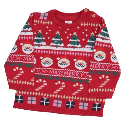 Weihnachtspullover (Rot, Mehrfarbig) von H&M Baby Baumwolle, Polyester