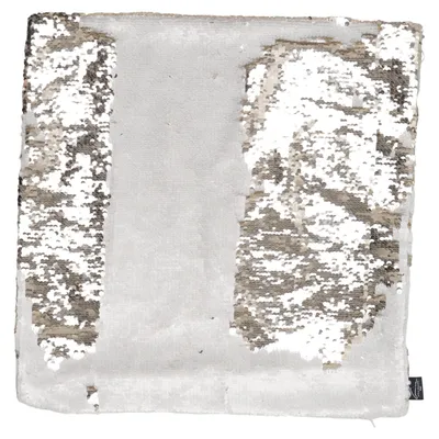 Cushion cover (Silver, White) from Eight Mood Polyester