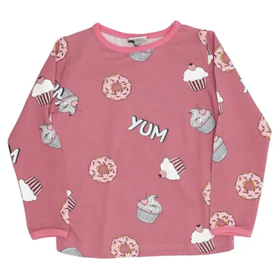 Long sleeve T-shirt (Pink, Multicolored) from Småfolk Elastane, Organic cotton