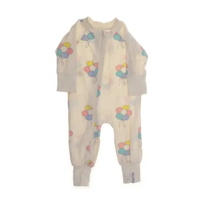 Mjukisdräkt (Vit, Flerfärgad) från Geggamoja Bambu, Elastan, Ekologisk bomull