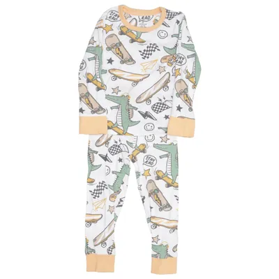 Pyjama (Wit, Meerkleurig) van Mothercare Katoen, Elastaan