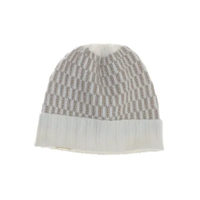 Beaniemössa (Vit, Beige, Guldfärgad) från Calvin Klein Akryl, Metallfiber, Polyester