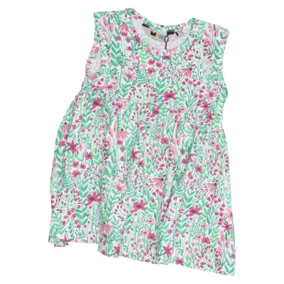 Dress (White, Green, Pink) from Mini Cotton, Elastane
