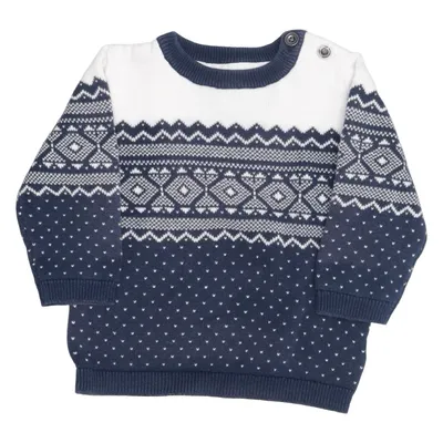Strickpullover (Blau, Weiß) von L.O.G.G by H&M Baumwolle