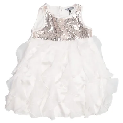 Dress (Beige, Gold) from Kids by Lindex Polyester