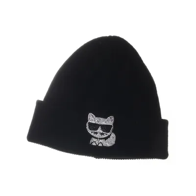 Beanie (Black) from Karl Lagerfeld Cashmere, Nylon, Wool, Viscose