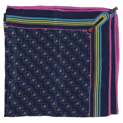 Halsdoek (Blauw, Meerkleurig) Zijde