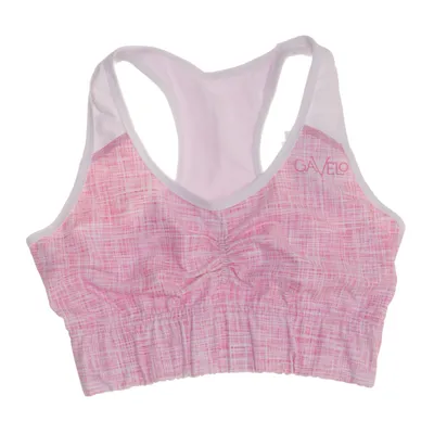 Sports bra (Pink, White) from Gavelo Elastane, Polyester